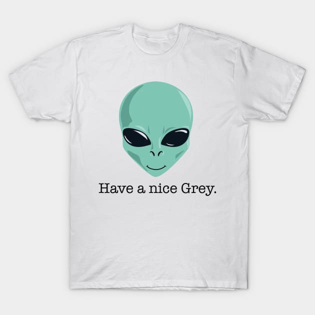 Have a Nice Grey T-Shirt by Funkybat